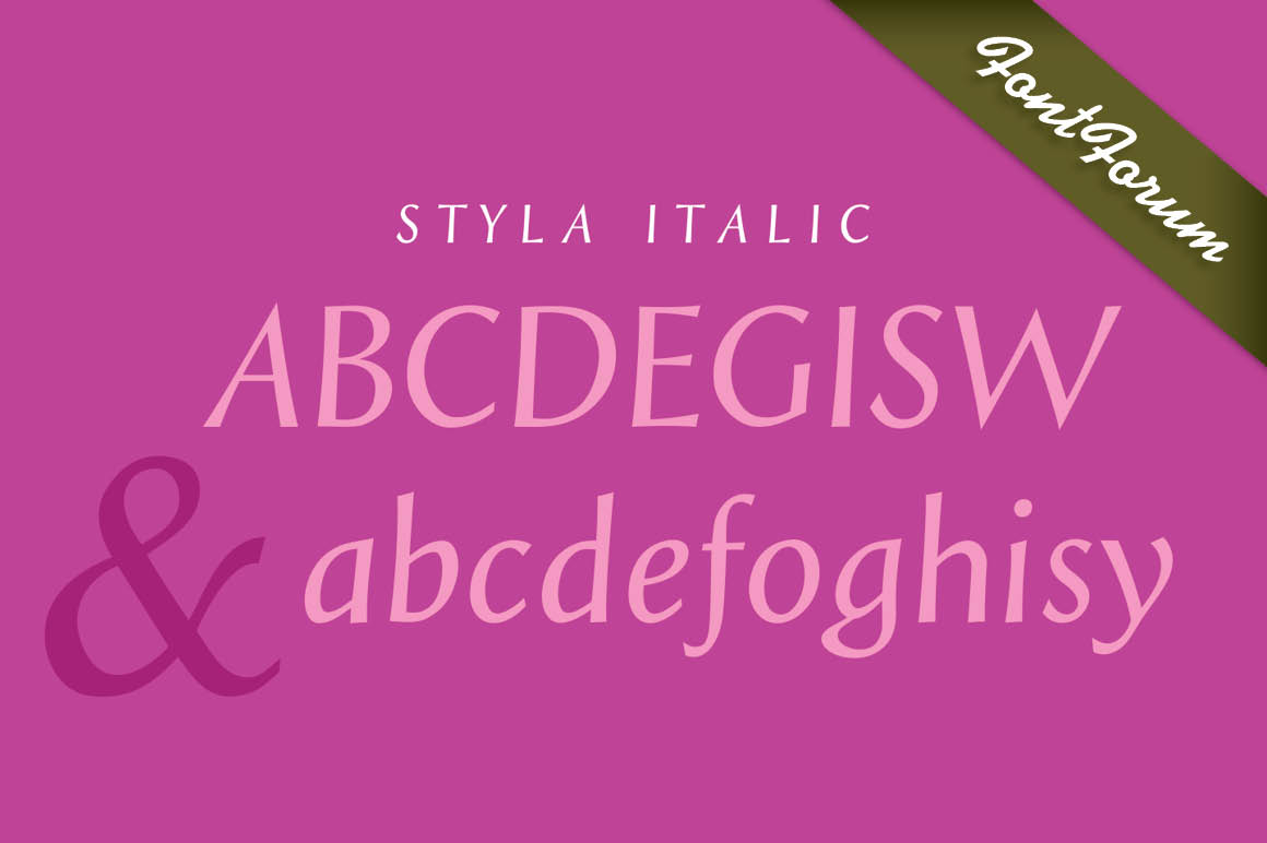styla italic font from creativemarket