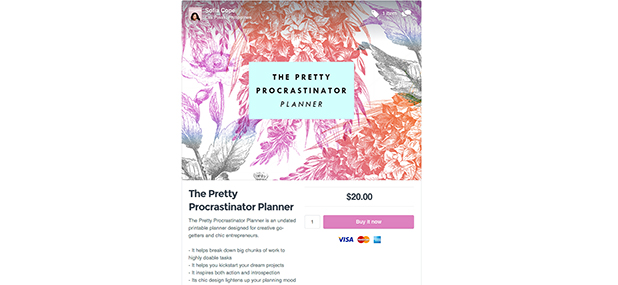 Pretty Procrastinator Planner Selz